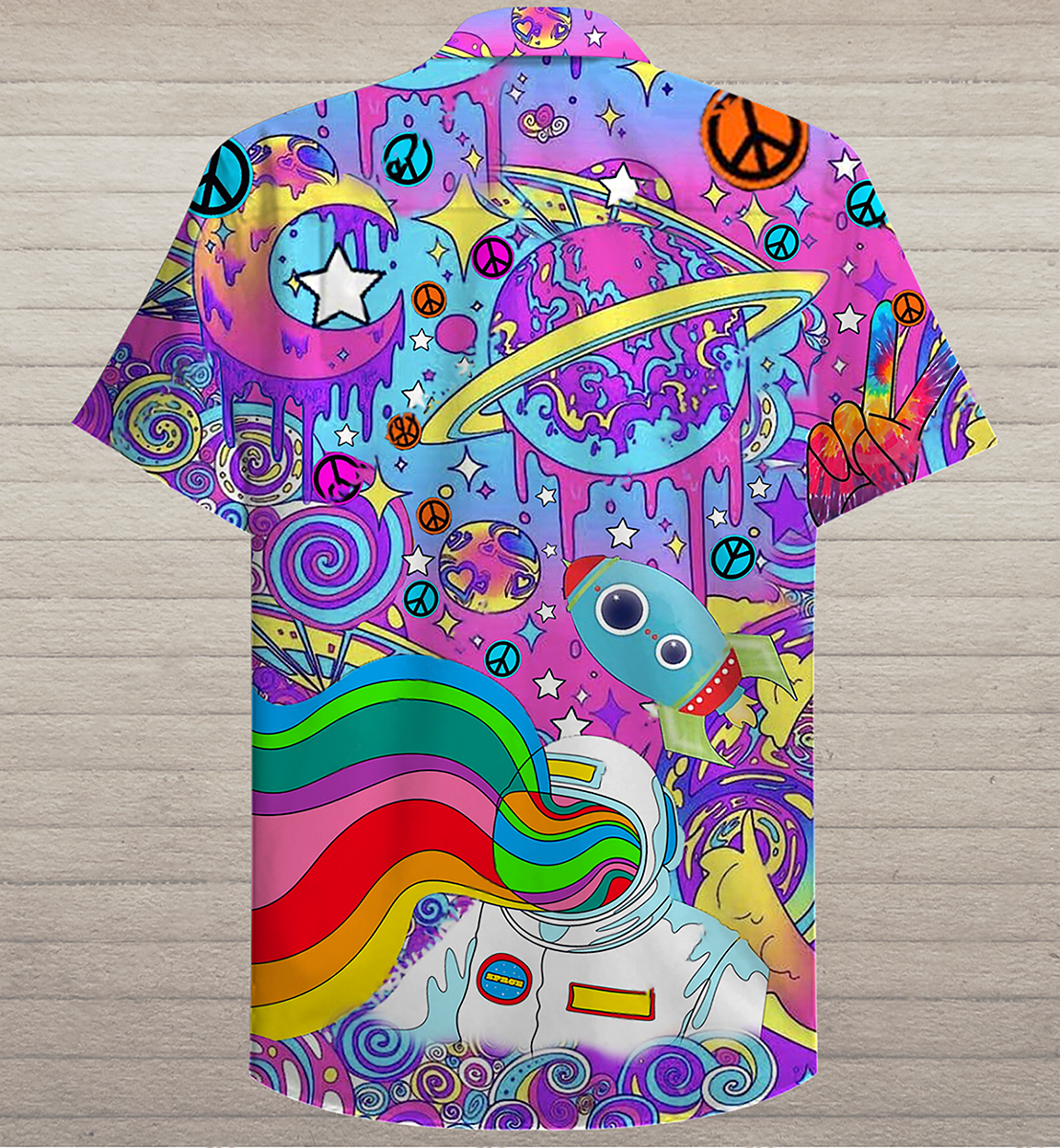 Hippie Planet Peace The Colorful Of Life - Hawaiian Shirt 
