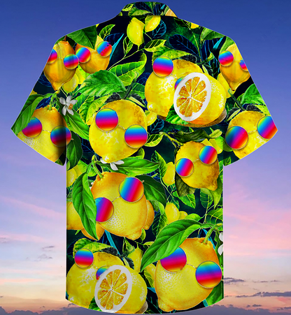 Hippie Funny Lemon Peace - Hawaiian Shirt 