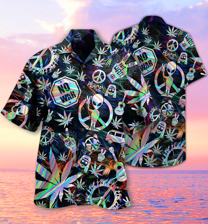 Hippie Alien Peace Life - Hawaiian Shirt 