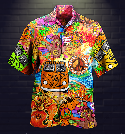 Hippie Pumpkins Mix Color - Hawaiian Shirt 