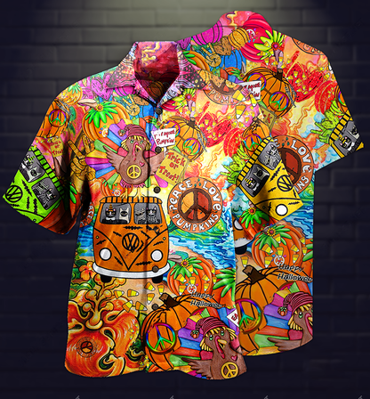 Hippie Pumpkins Mix Color - Hawaiian Shirt 