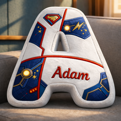 Super Hero and Princess Pillow Custom Name Gift  For Girls, Boys Irregular-Shaped Pillow Custom