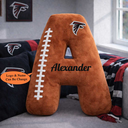 Football Pillow Custom Name and Logo All Teams 2 Irregular-Shaped Pillow Custom