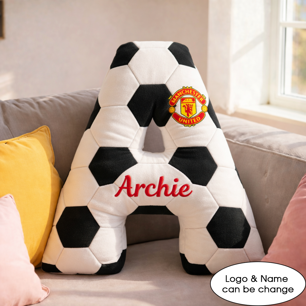 Football UK Pillow Custom Name and Logo All Teams Irregular-Shaped Pillow Custom