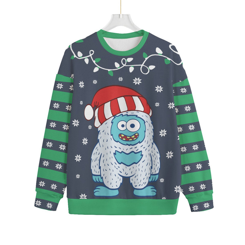 Abominable Snowman Yeti Men Big And Tall Christmas Sweater