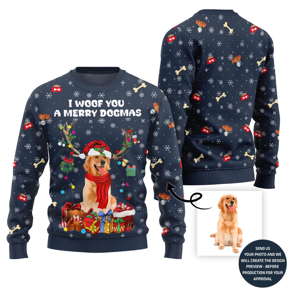 Adorable Custom Dog Ugly Christmas Sweater