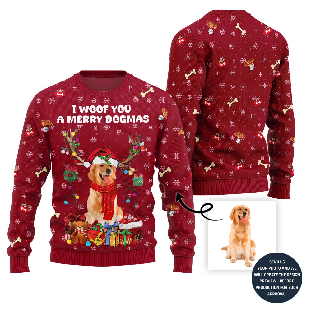 Adorable Custom Dog Ugly Christmas Sweater