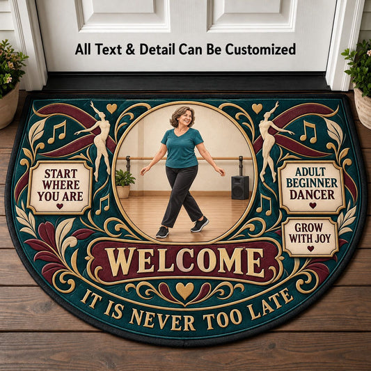 Adult Beginner Dancer Personalized Half Round Mat | 5To9Vibe