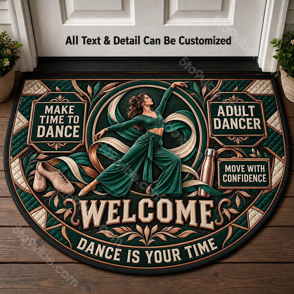 Adult Dancer Personalized Half Round Mat | 5To9Vibe
