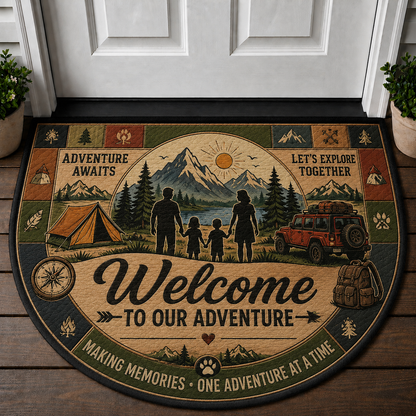 Camp Host Welcome Doormat - RV Camper & Campfire Outdoor Welcome Mat - 5to9vibe