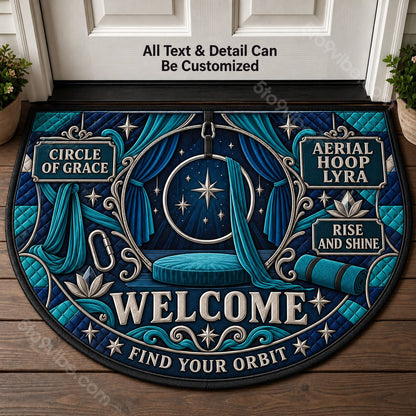 Aerial Hoop Lyra Personalized Half Round Mat | 5To9Vibe