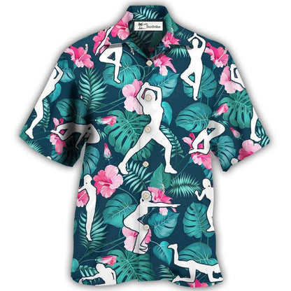 Aerobics Tropical Floral - Hawaiian Shirt 