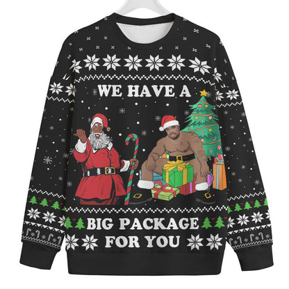 African American Santa Barry Wood Mens Big And Tall Christmas Sweater