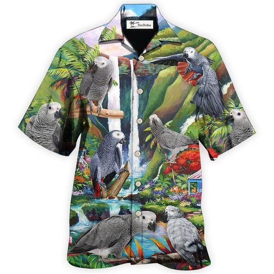 Hawaiian Shirt / Adults / S Parrot African Grey Style - Hawaiian Shirt 