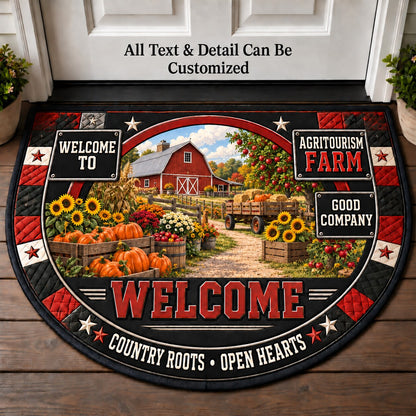 Agritourism Farm Personalized Half Round Mat | 5To9Vibe