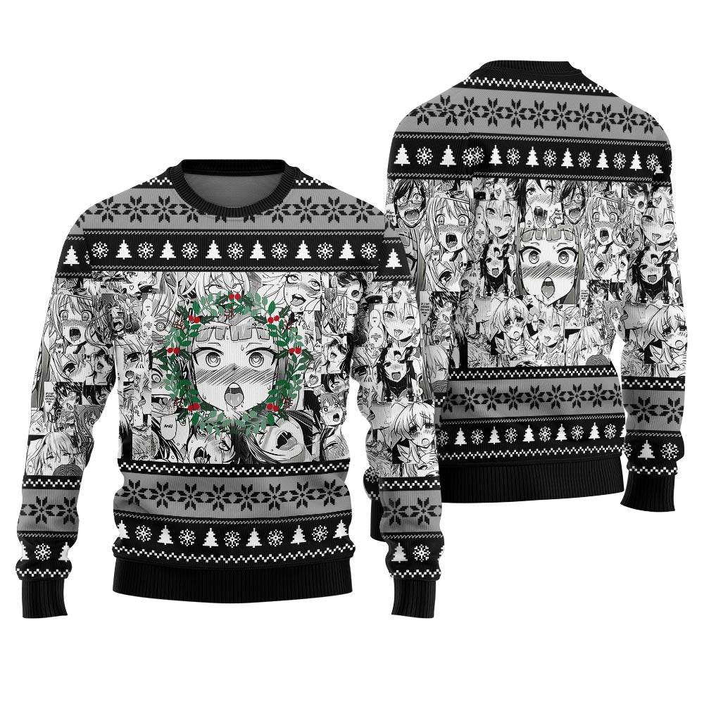 Ahegao Funny Ugly Christmas Sweater