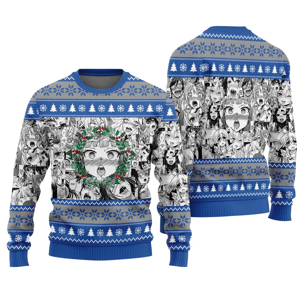 Ahegao Funny Ugly Christmas Sweater