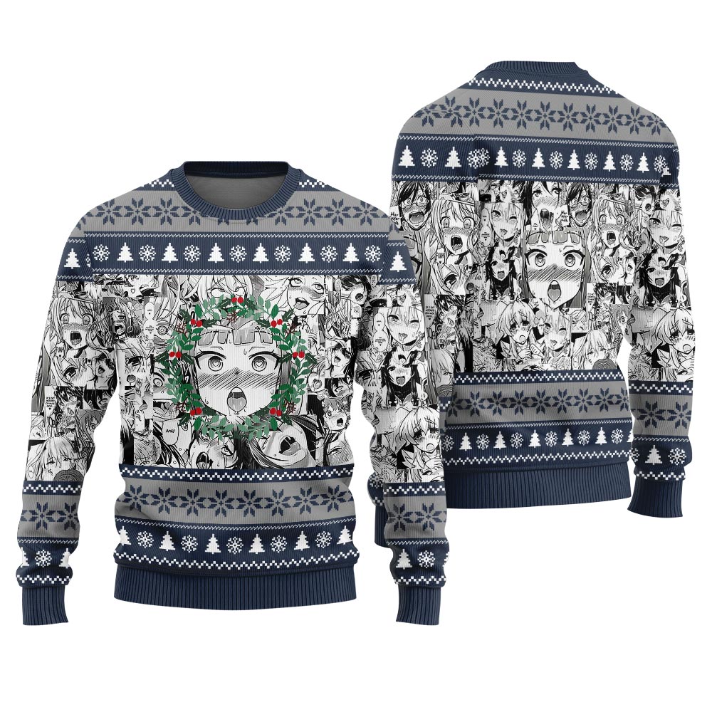 Ahegao Funny Ugly Christmas Sweater