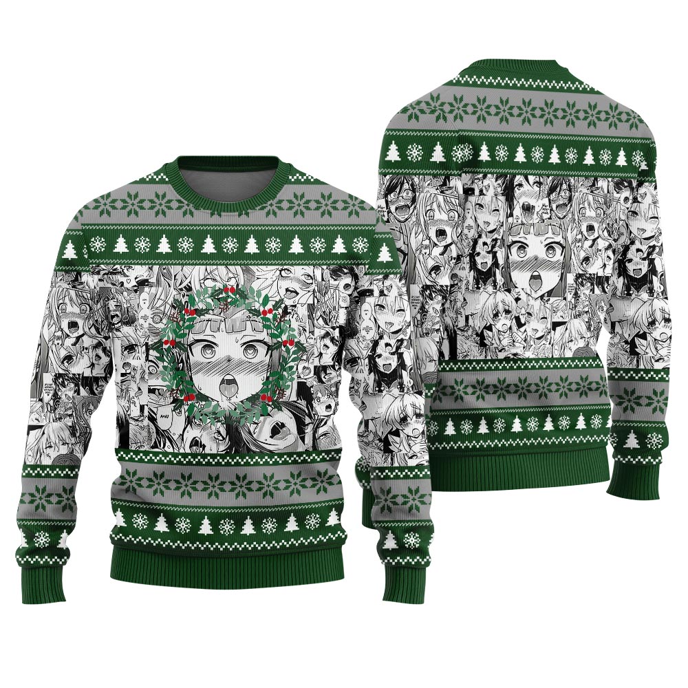 Ahegao Funny Ugly Christmas Sweater