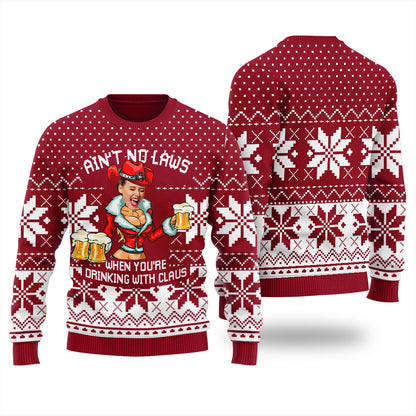 Aint No Laws Custom Christmas Sweater Men's