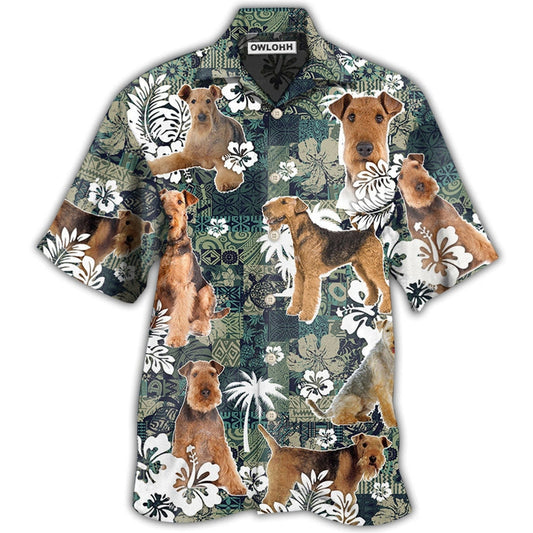 Hawaiian Shirt / Adults / S Airedale Terrier Dog Lover Tropical - Hawaiian Shirt 