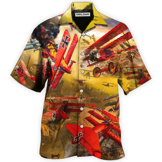 Hawaiian Shirt / Adults / S Airplane In The War Style - Hawaiian Shirt 