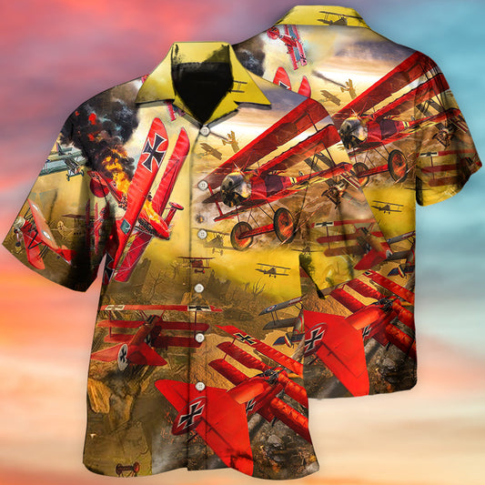 Airplane In The War Style - Hawaiian Shirt 