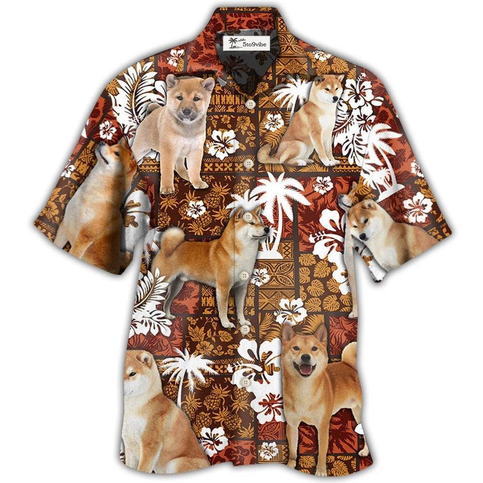 Hawaiian Shirt / Adults / S Akita Dog Lovely Tropical Style - Hawaiian Shirt 