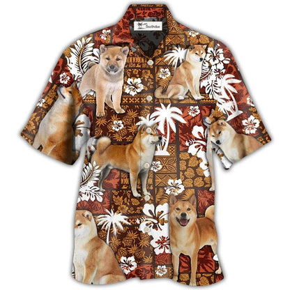 Hawaiian Shirt / Adults / S Akita Dog Lovely Tropical Style - Hawaiian Shirt 