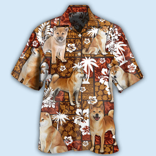 Akita Dog Lovely Tropical Style - Hawaiian Shirt 
