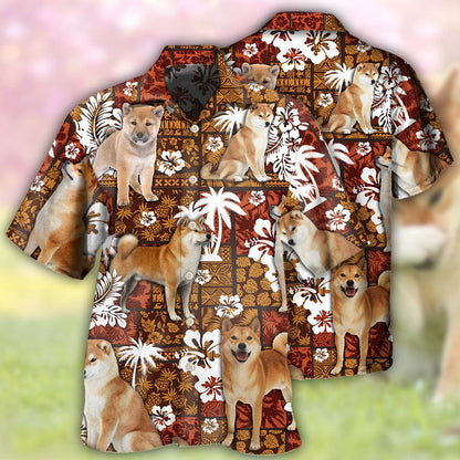 Akita Dog Lovely Tropical Style - Hawaiian Shirt 