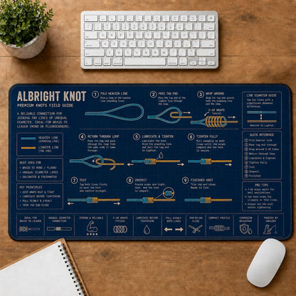 Albright Knot Fishing Field Guide Desk Mat | 5To9Vibe