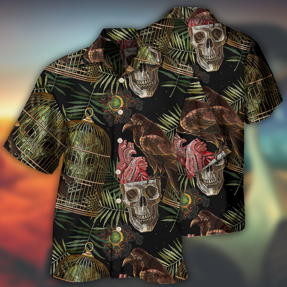 Skull Alien So Cool - Hawaiian Shirt 