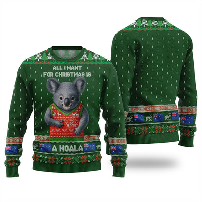 All I Want For Christmas Is A Koala Ugly Sweater