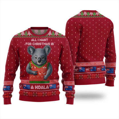 All I Want For Christmas Is A Koala Ugly Sweater