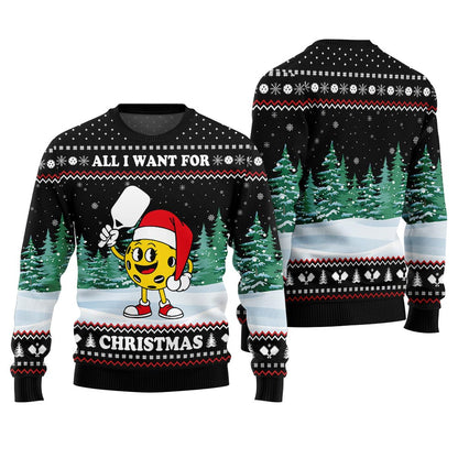 All I Want For Christmas Is A Pickleball Ugly Sweater