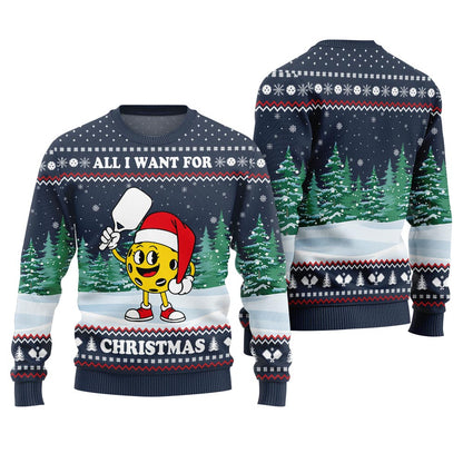 All I Want For Christmas Is A Pickleball Ugly Sweater
