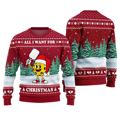 All I Want For Christmas Is A Pickleball Ugly Sweater