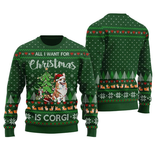 All I Want For Christmas Is Corgi Ugly Sweater