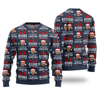 All I Want For Christmas Is Custom Face Ugly Xmas Sweater