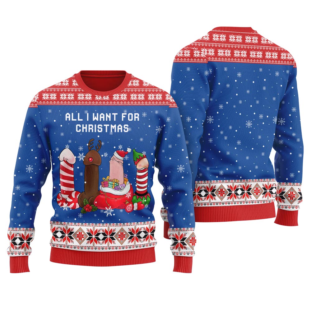 Dick Naughty All I Want For Christmas Sweater