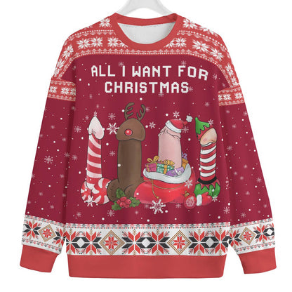 All I Want For Christmas Is Dirty Mens Plus Size Ugly Christmas Sweater