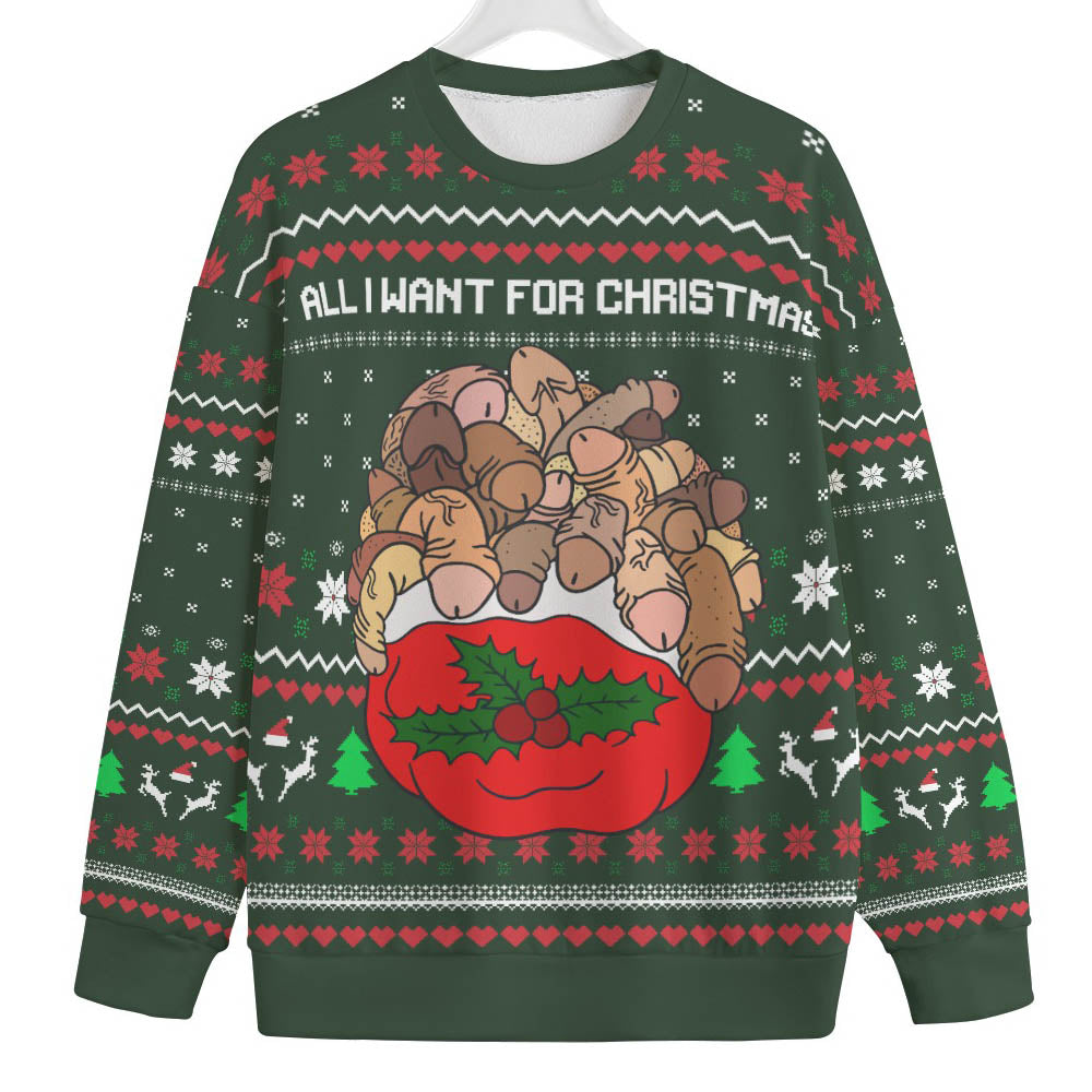 All I Want For Christmas Is Dirty Plus Size Womens Ugly Christmas Sweater