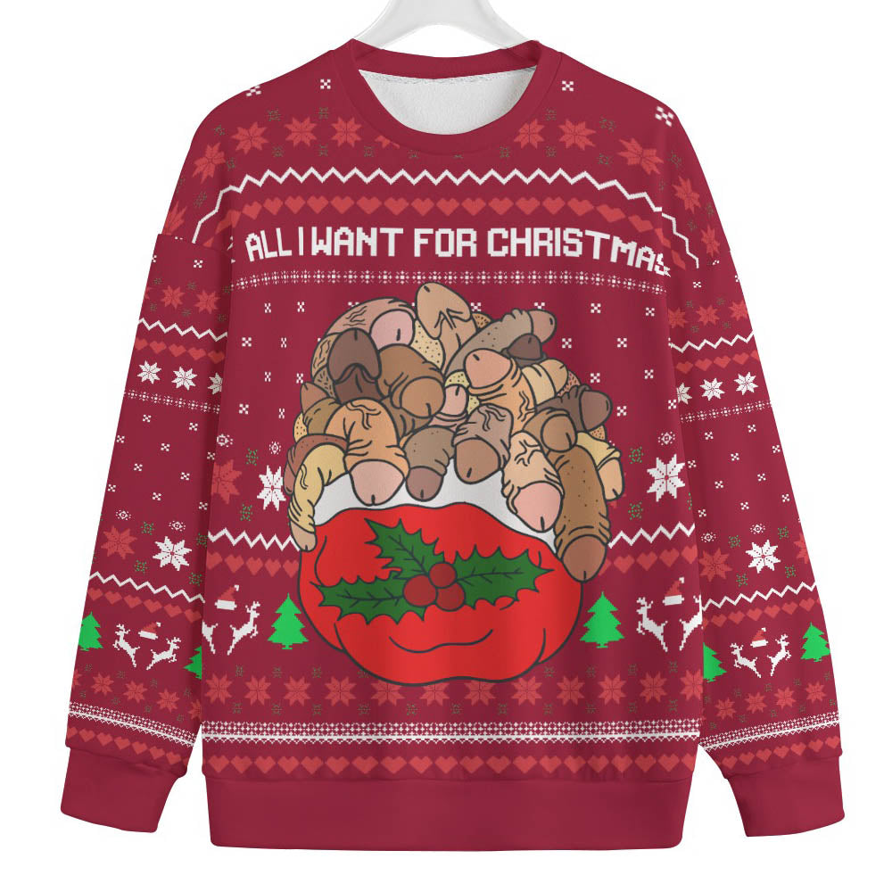 All I Want For Christmas Is Inappropriate Mens Big And Tall Christmas Sweater