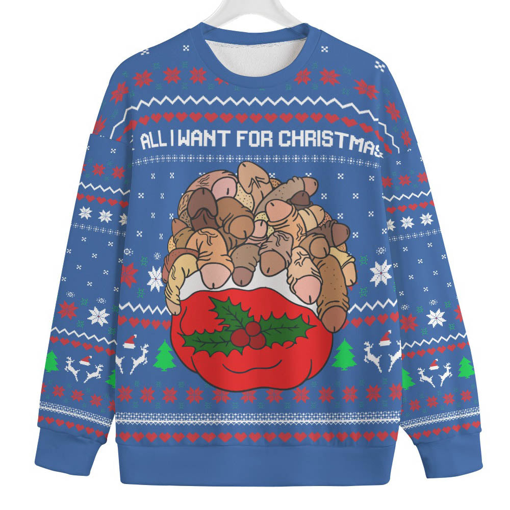 All I Want For Christmas Is Inappropriate Mens Big And Tall Christmas Sweater