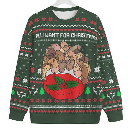 All I Want For Christmas Is Naughty Big And Tall Ugly Christmas Sweater