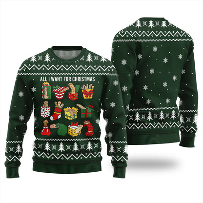 All I Want For Christmas Naughty Ugly Sweater