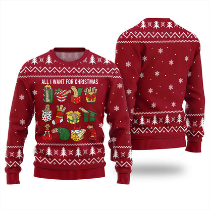 All I Want For Christmas Naughty Ugly Sweater