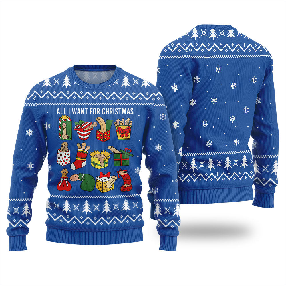 All I Want For Christmas Naughty Ugly Sweater