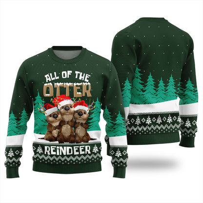 All Of The Otter Reindeer Ugly Xmas Sweater